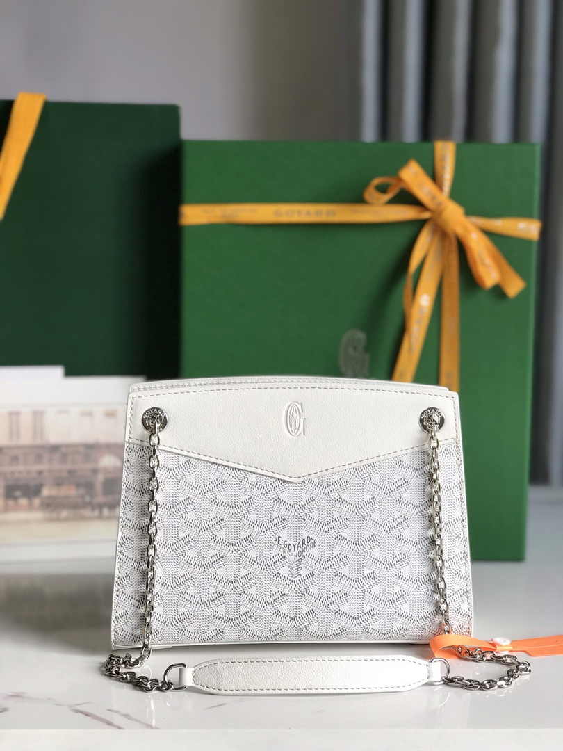 Goyard Rouette Structuré Mini Bag 020234 Goyardine Canvas White