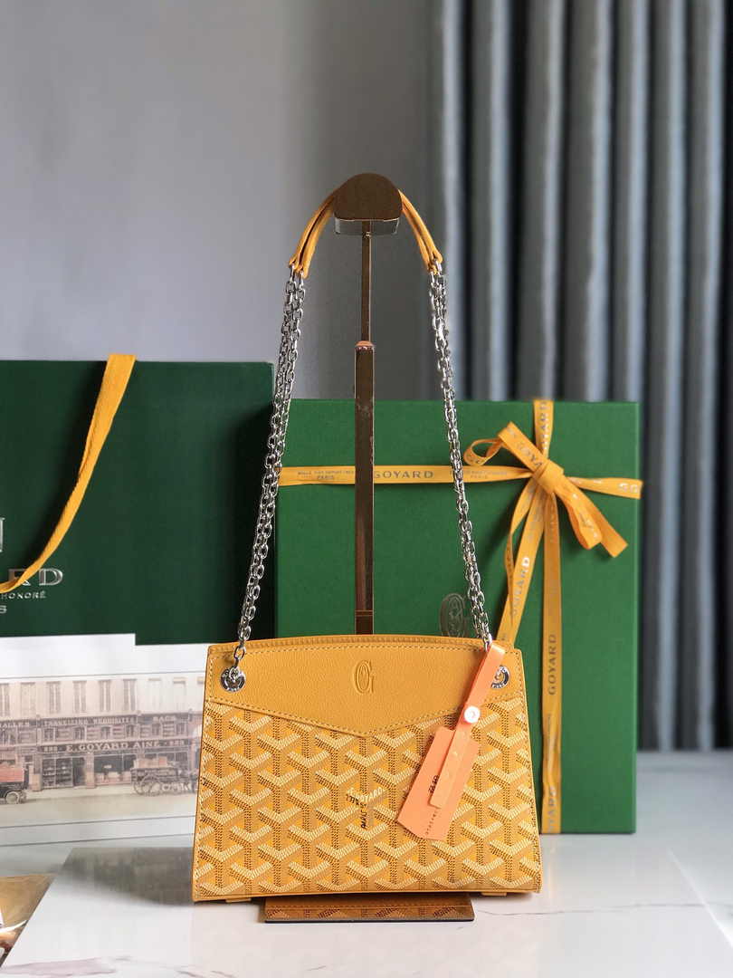 Goyard Rouette Structuré Mini Bag 020234 Goyardine Canvas Yellow