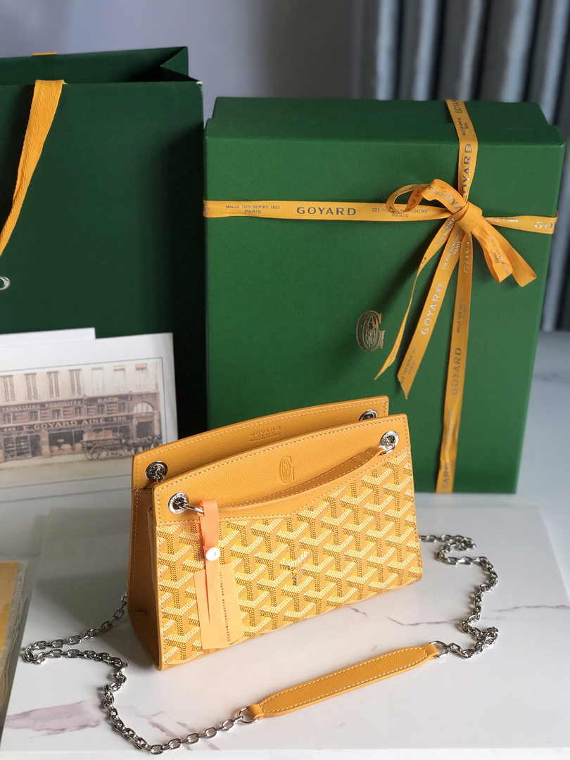 Goyard Rouette Structuré Mini Bag 020234 Goyardine Canvas Yellow