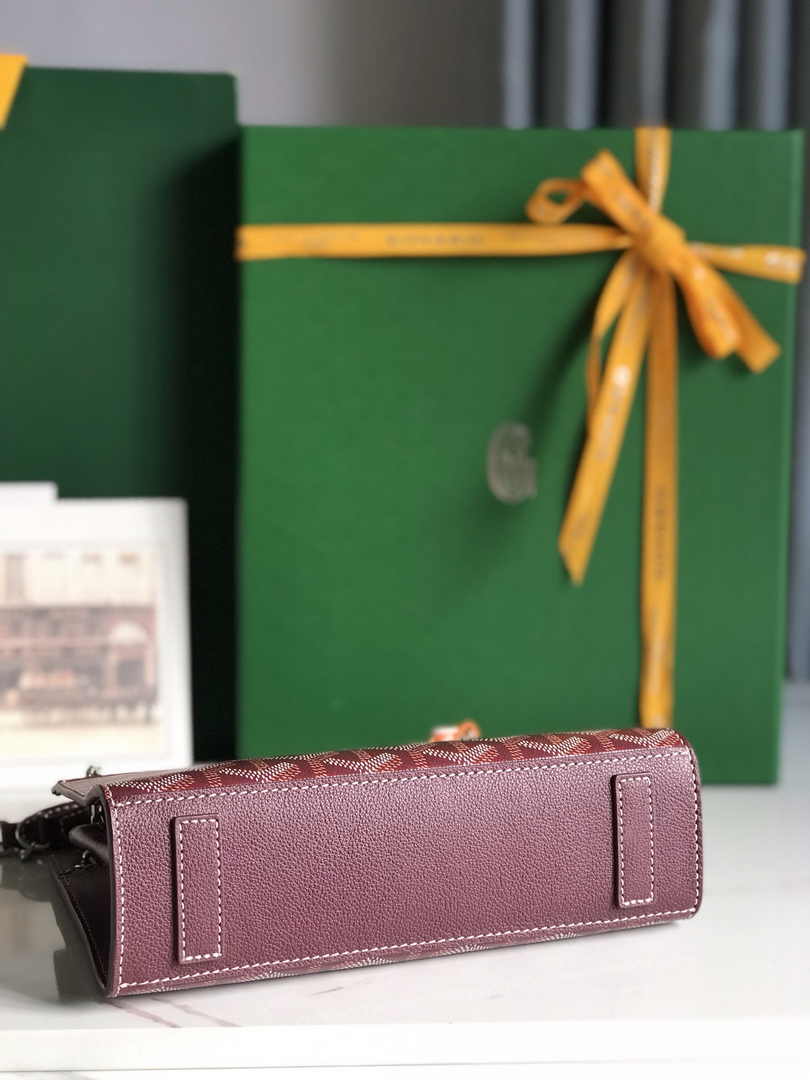 Goyard Rouette Structuré Mini Bag 020234 Goyardine Canvas Wine Red
