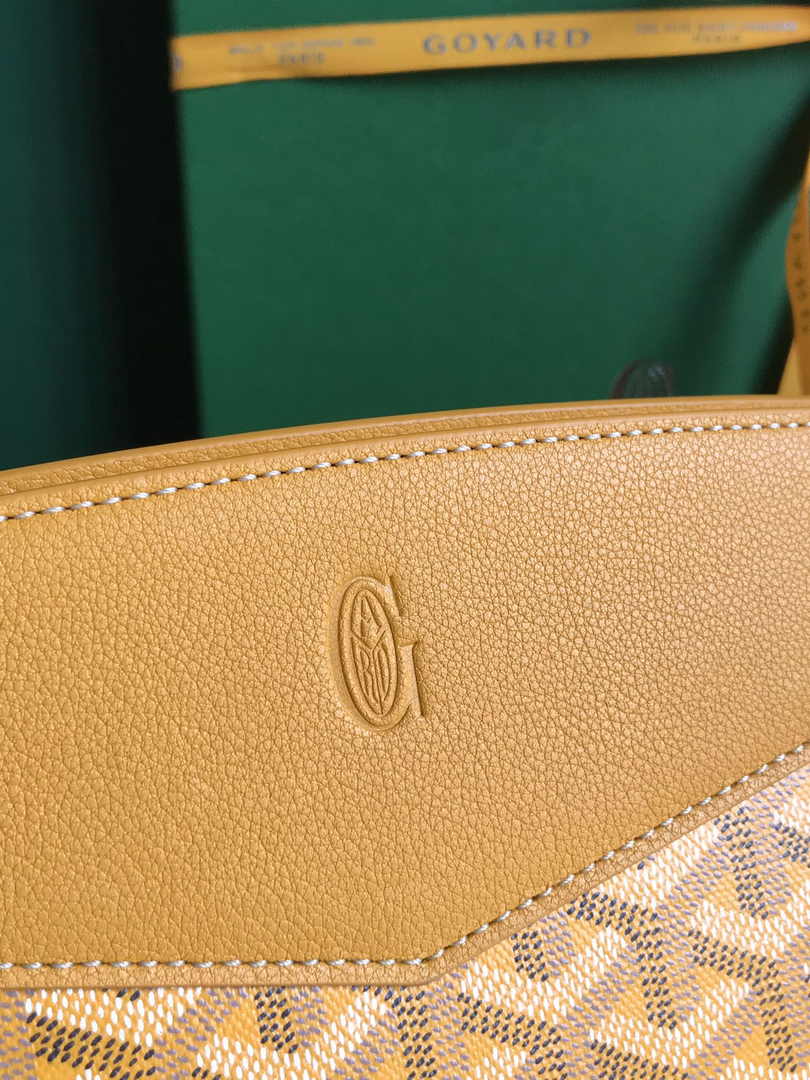 Goyard Rouette Structuré PM Bag 020805 Goyardine Canvas Yellow