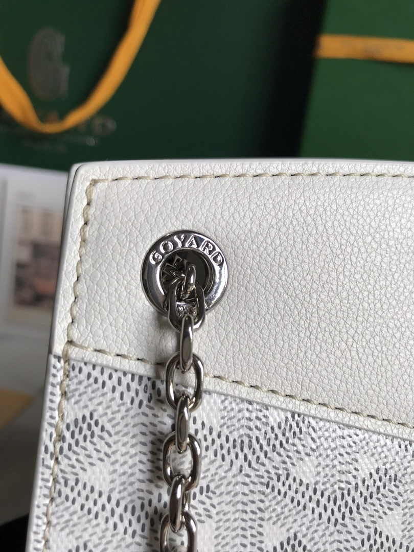 Goyard Rouette Structuré PM Bag 020805 Goyardine Canvas White
