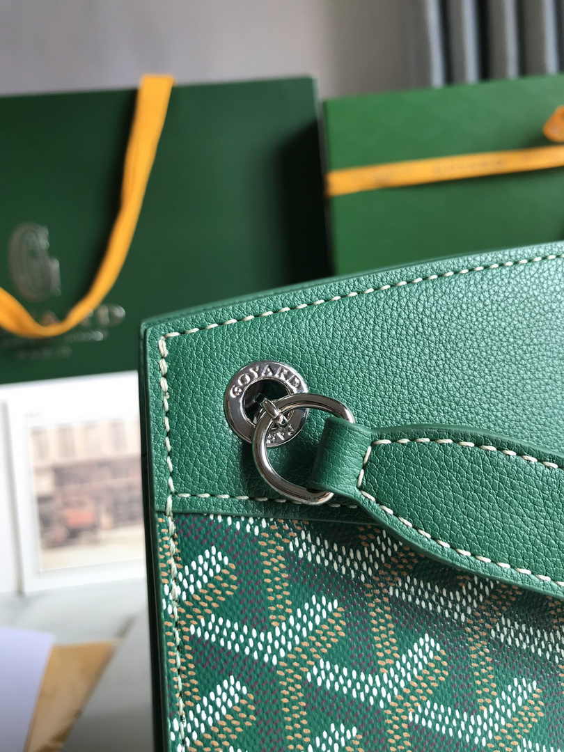 Goyard Rouette Structuré PM Bag 020805 Goyardine Canvas Green