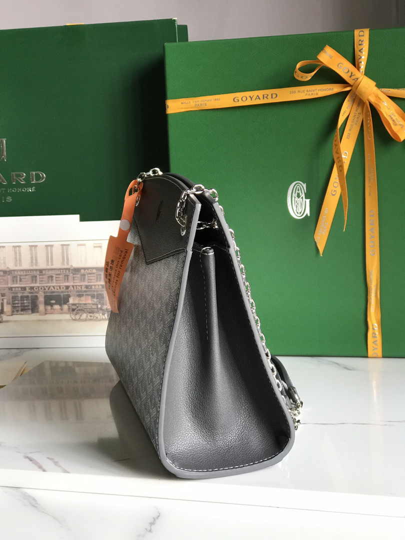 Goyard Rouette Structuré PM Bag 020805 Goyardine Canvas Gray