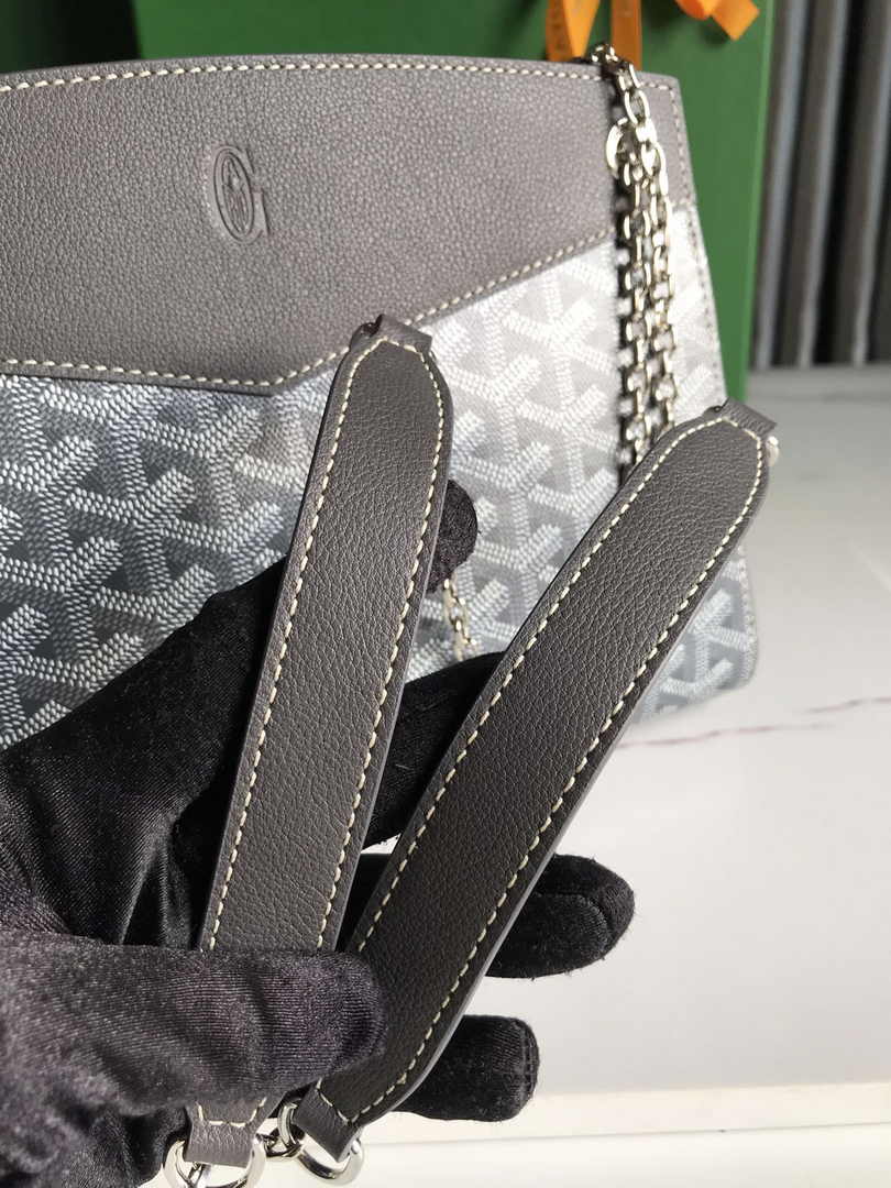Goyard Rouette Structuré PM Bag 020805 Goyardine Canvas Gray