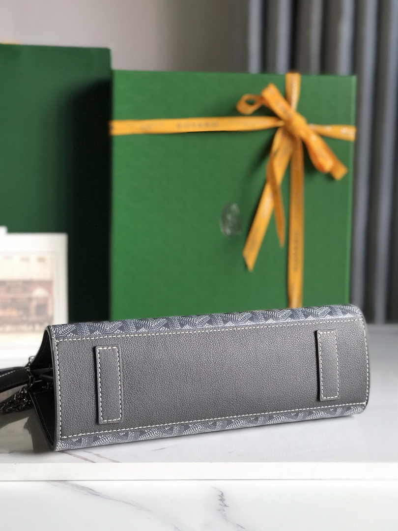 Goyard Rouette Structuré PM Bag 020805 Goyardine Canvas Gray