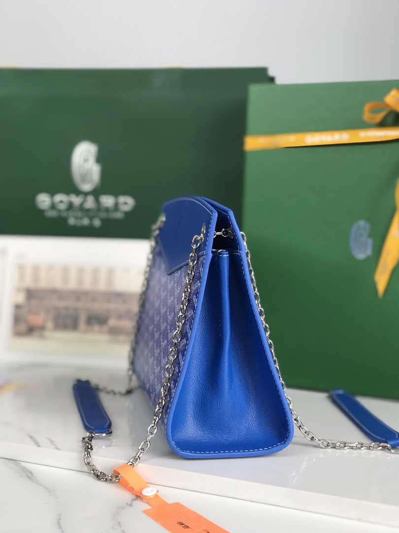Goyard Rouette Structuré PM Bag 020805 Goyardine Canvas Blue