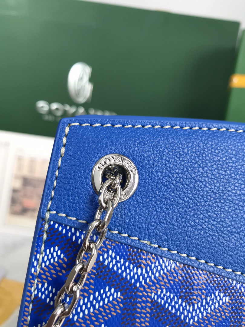 Goyard Rouette Structuré PM Bag 020805 Goyardine Canvas Blue