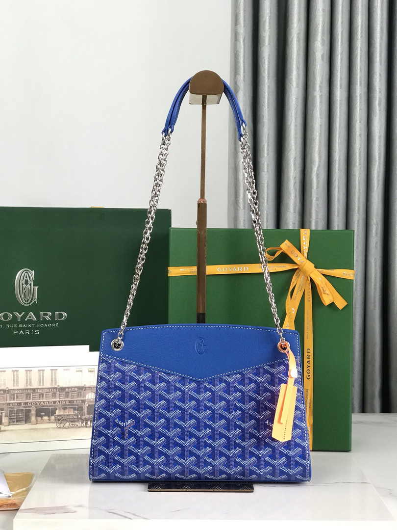 Goyard Rouette Structuré PM Bag 020805 Goyardine Canvas Blue