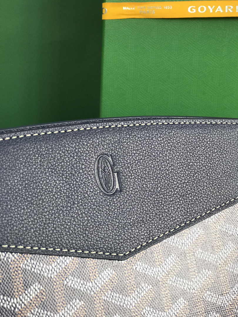 Goyard Rouette Structuré PM Bag 020805 Goyardine Canvas Dark Blue