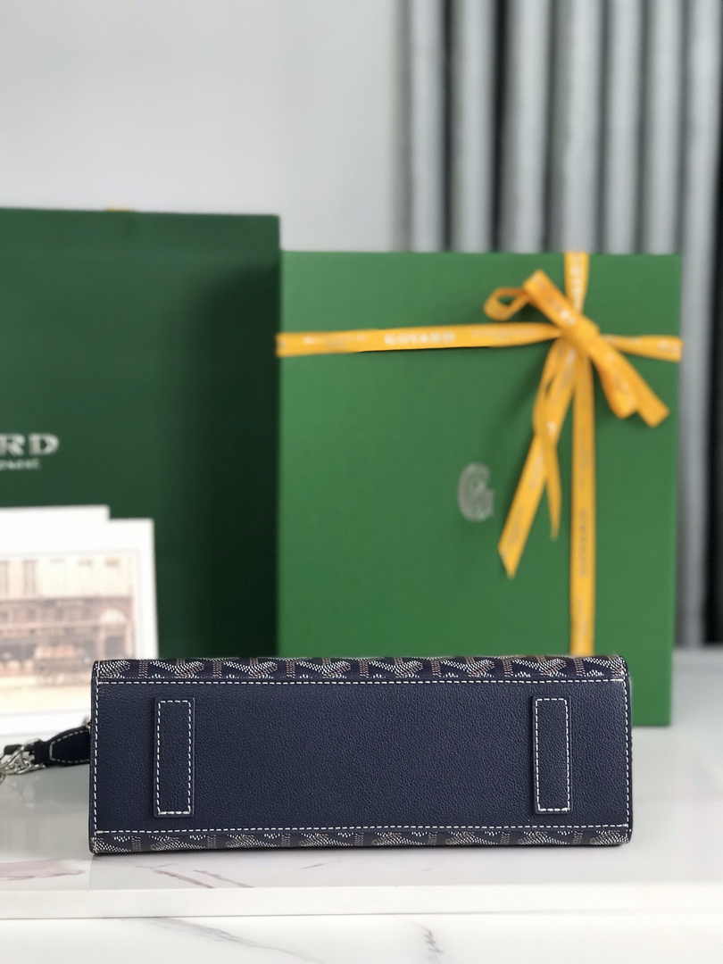 Goyard Rouette Structuré PM Bag 020805 Goyardine Canvas Dark Blue