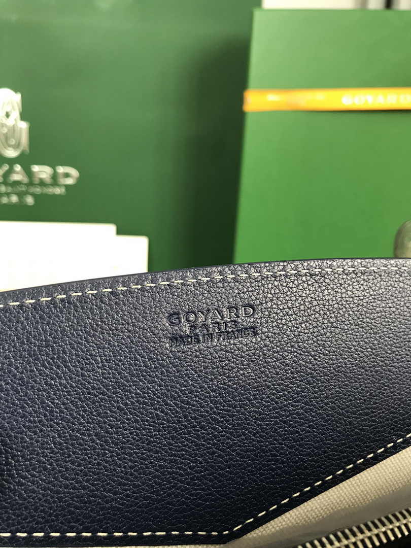 Goyard Rouette Structuré PM Bag 020805 Goyardine Canvas Dark Blue