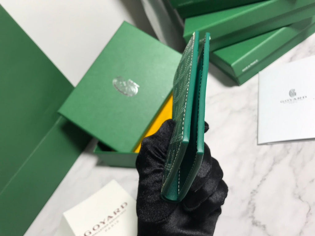 Goyard Saint-Pierre Card Wallet 5052 Calfskin Green