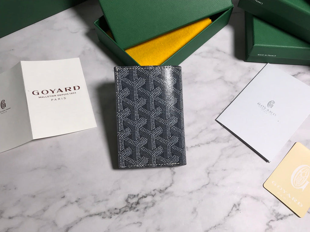 Goyard Saint-Pierre Card Wallet 5052 Calfskin Gray