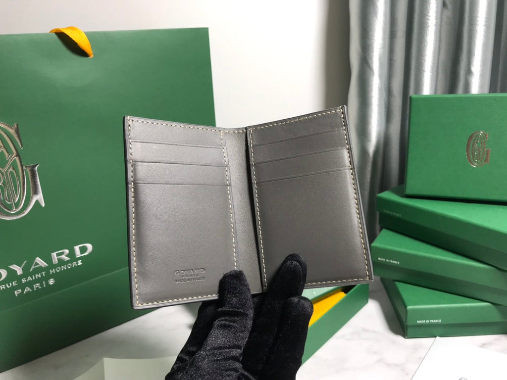Goyard Saint-Pierre Card Wallet 5052 Calfskin Gray
