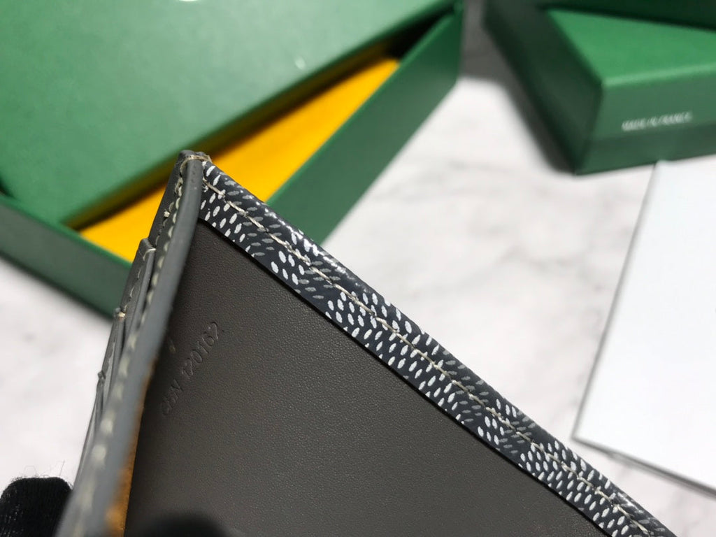 Goyard Saint-Pierre Card Wallet 5052 Calfskin Gray
