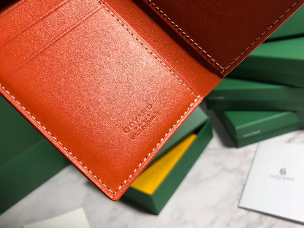 Goyard Saint-Pierre Card Wallet 5052 Calfskin Orange