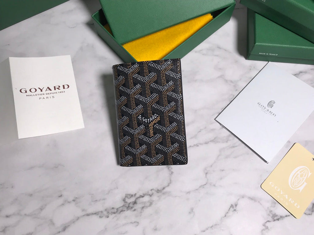 Goyard Saint-Pierre Card Wallet 5052 Calfskin Black