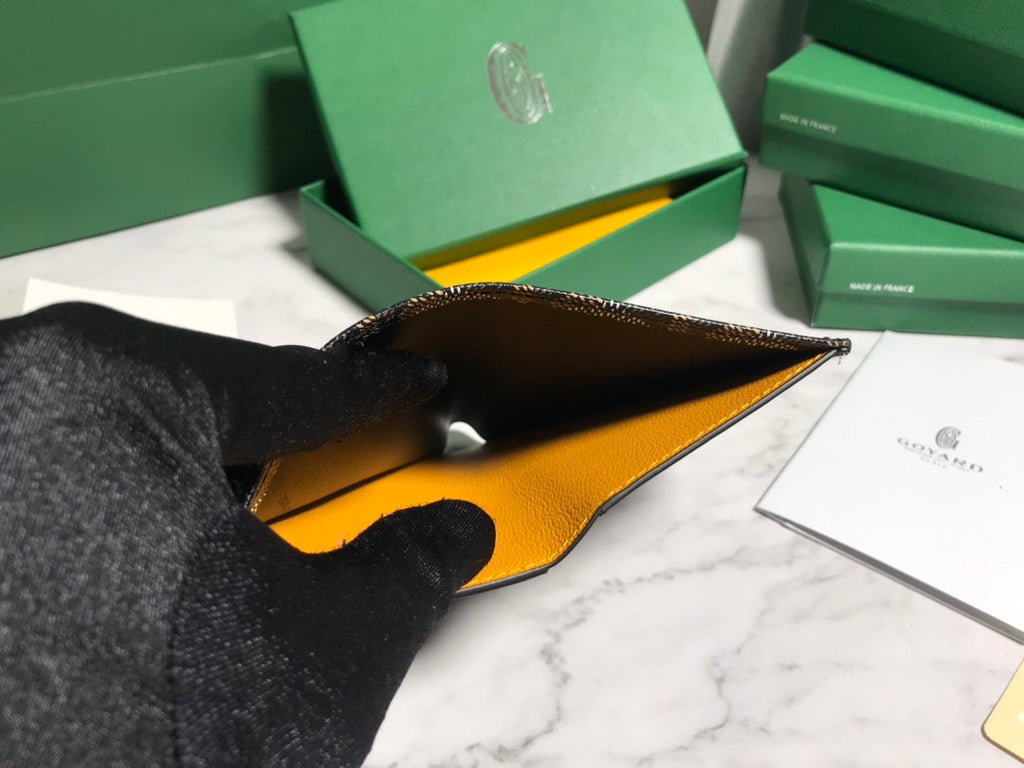 Goyard Saint-Pierre Card Wallet 5052 Calfskin Black
