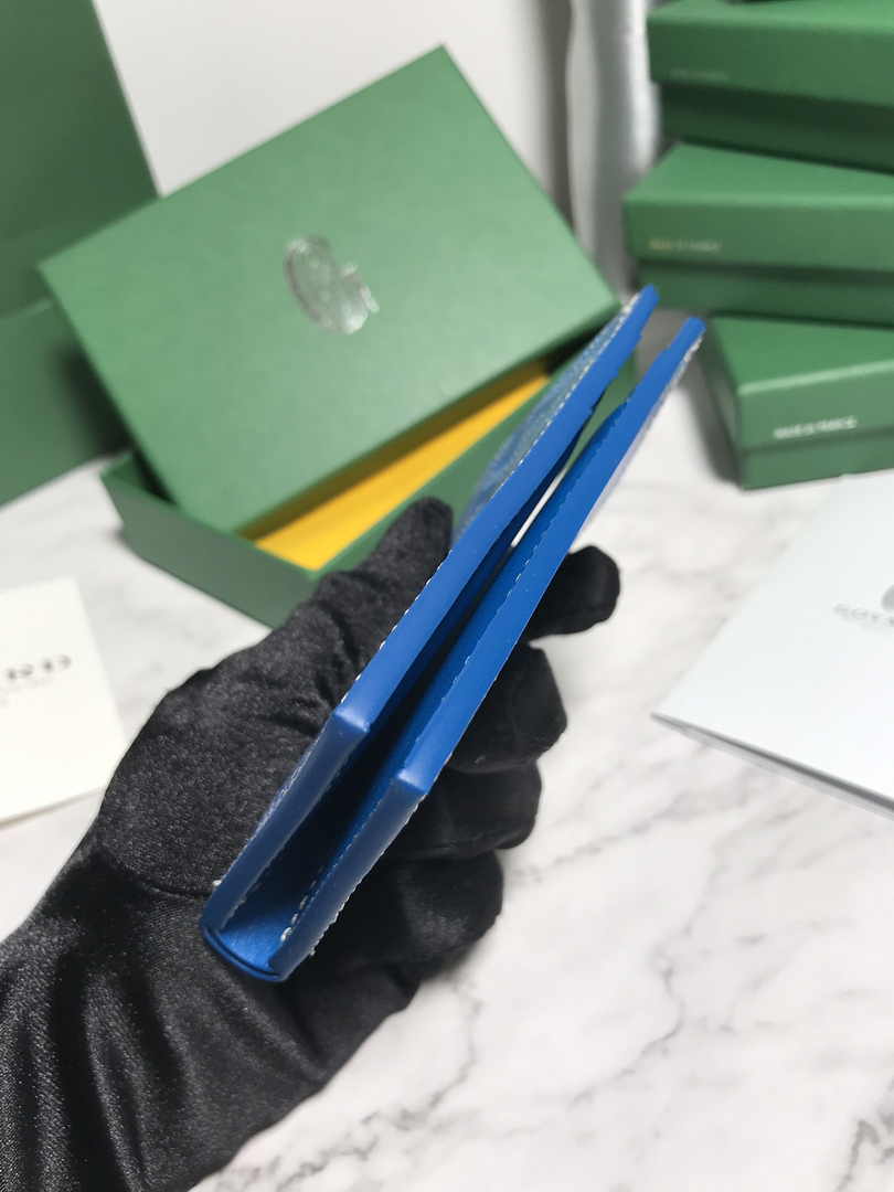 Goyard Saint-Pierre Card Wallet 5052 Calfskin Blue