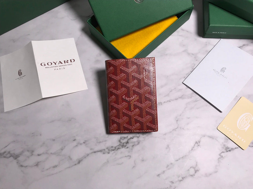 Goyard Saint-Pierre Card Wallet 5052 Calfskin Red