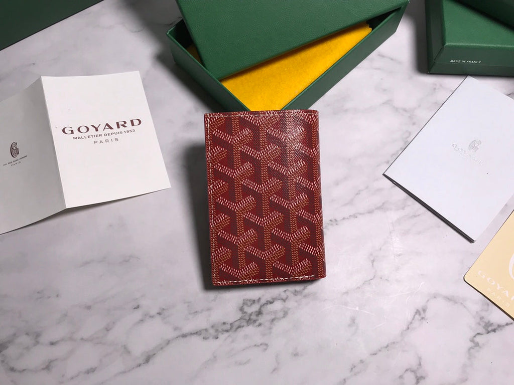 Goyard Saint-Pierre Card Wallet 5052 Calfskin Red