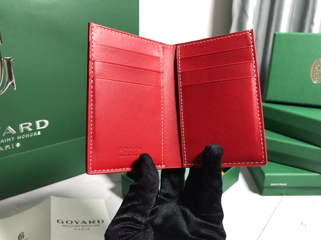 Goyard Saint-Pierre Card Wallet 5052 Calfskin Red
