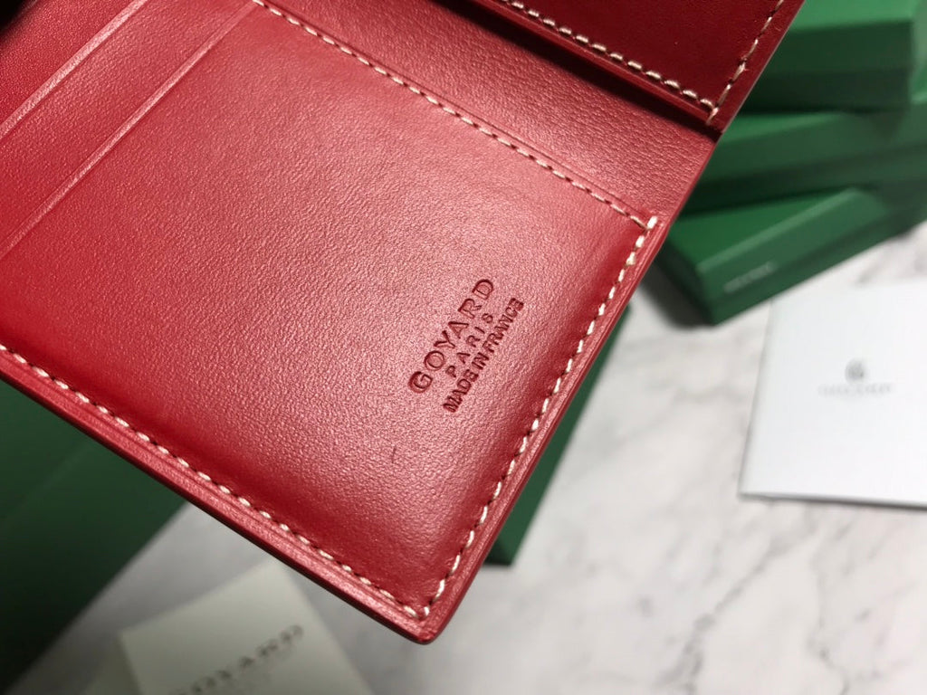 Goyard Saint-Pierre Card Wallet 5052 Calfskin Red