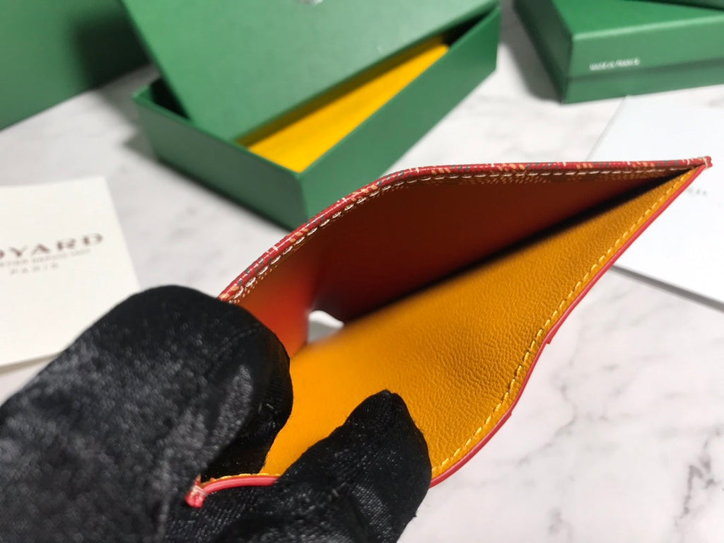 Goyard Saint-Pierre Card Wallet 5052 Calfskin Red