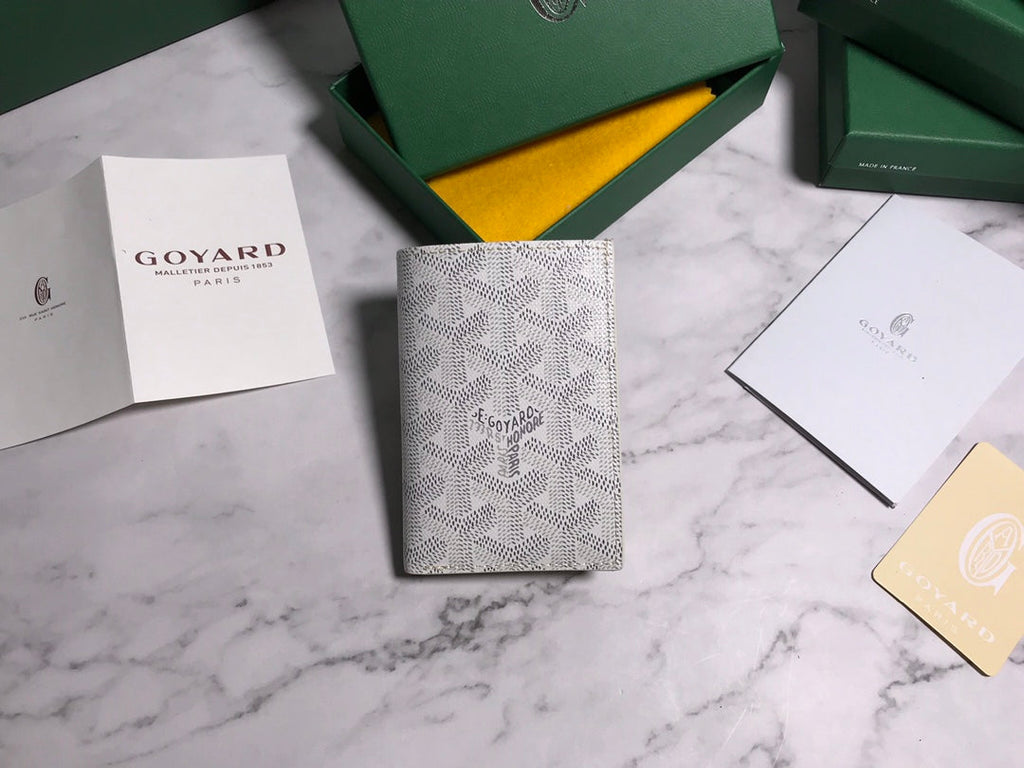 Goyard Saint-Pierre Card Wallet 5052 Calfskin White