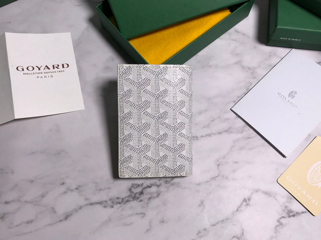 Goyard Saint-Pierre Card Wallet 5052 Calfskin White