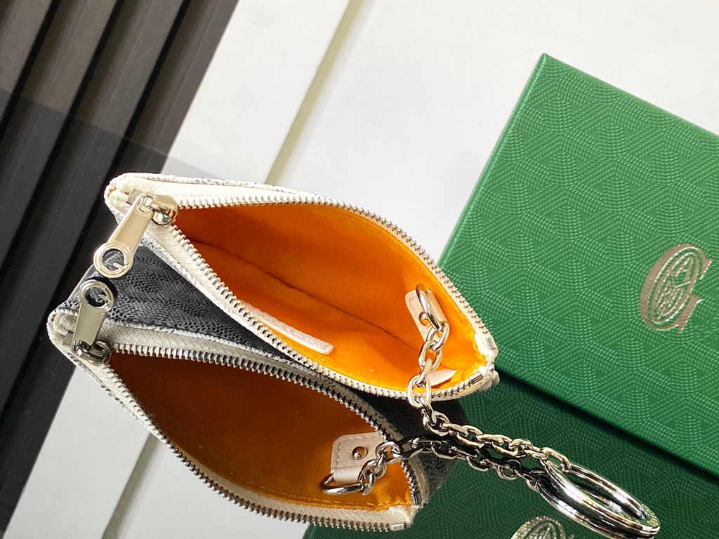 Goyard Sénat Nano Key Pouch 3317 White Goyardine Canvas