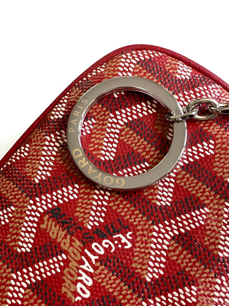 Goyard Sénat Nano Key Pouch 3317 Red Goyardine Canvas