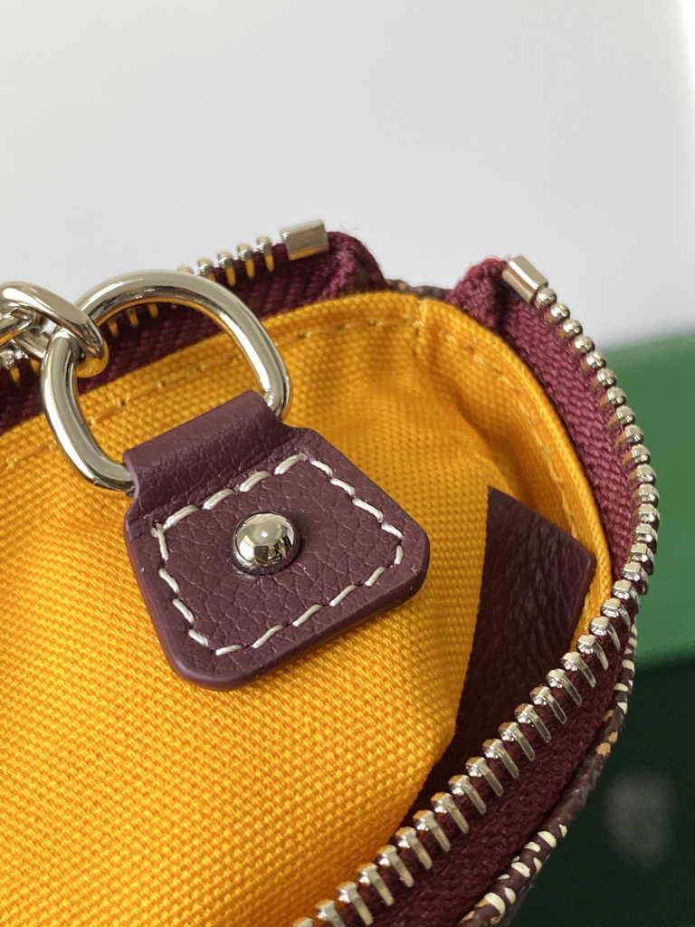 Goyard Sénat Nano Key Pouch 3317 Wine Red Goyardine Canvas