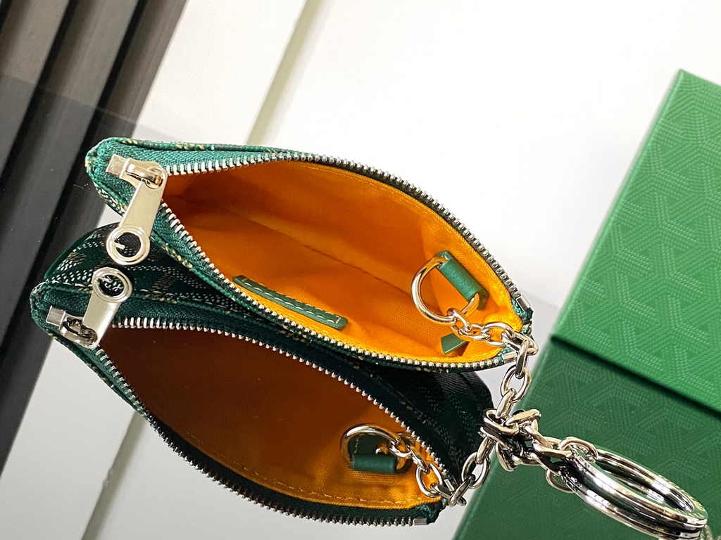 Goyard Sénat Nano Key Pouch 3317 Green Goyardine Canvas