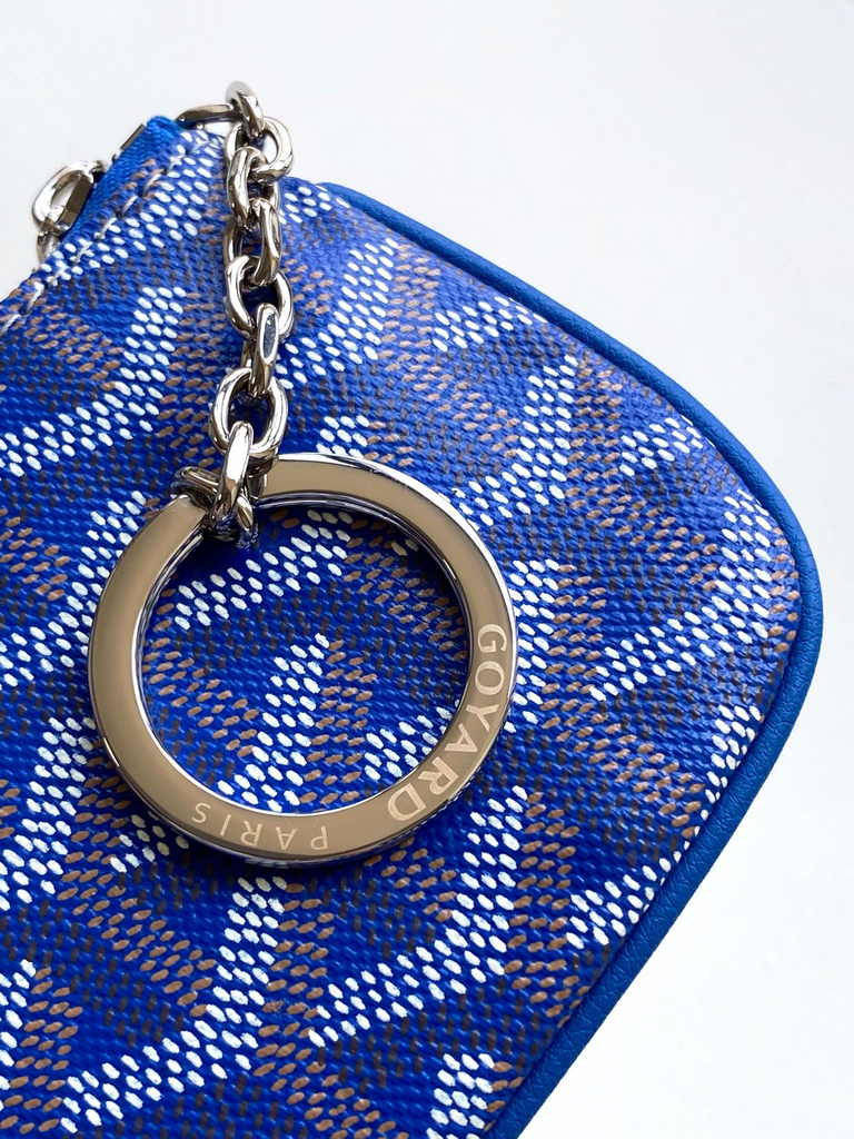 Goyard Sénat Nano Key Pouch 3317 Blue Goyardine Canvas