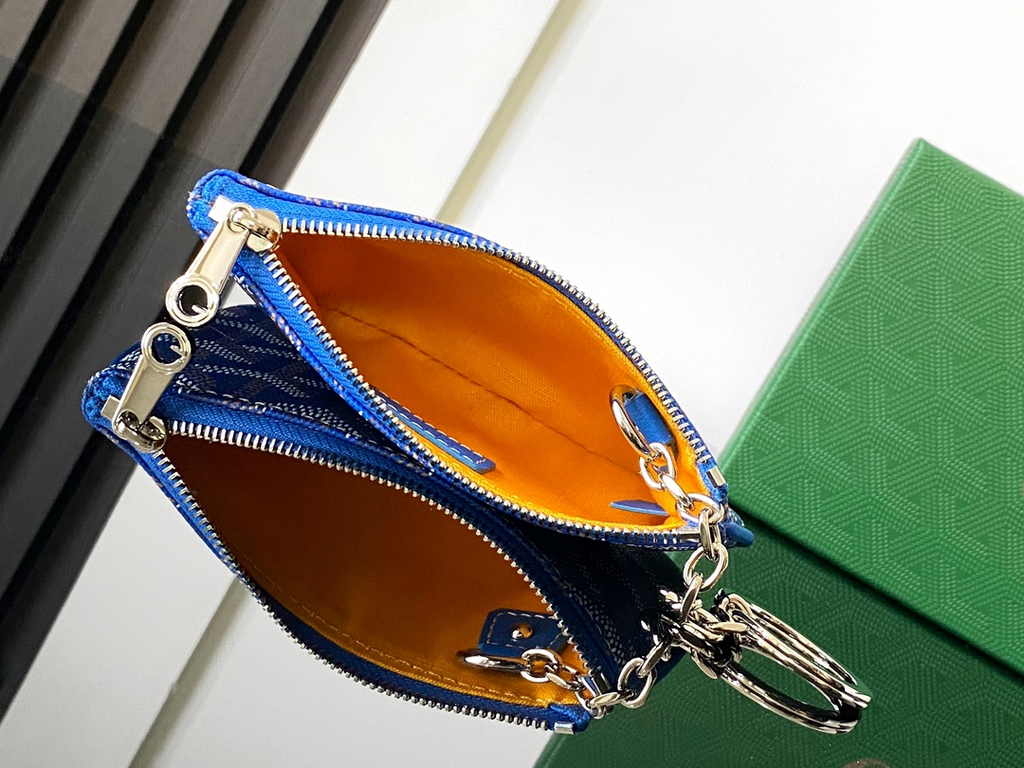 Goyard Sénat Nano Key Pouch 3317 Blue Goyardine Canvas