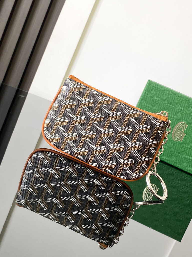 Goyard Sénat Nano Key Pouch 3317 Tan Goyardine Canvas