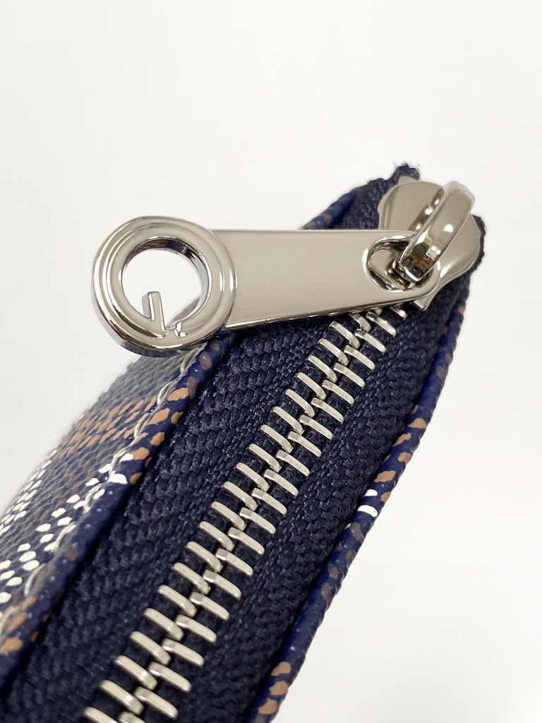 Goyard Sénat Nano Key Pouch 3317 Navy Blue Goyardine Canvas