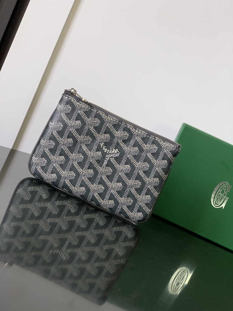 Goyard Sénat Nano Key Pouch 1061XS Gray Goyardine Canvas
