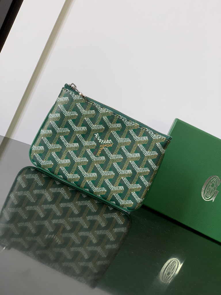 Goyard Sénat Nano Key Pouch 1061XS Green Goyardine Canvas