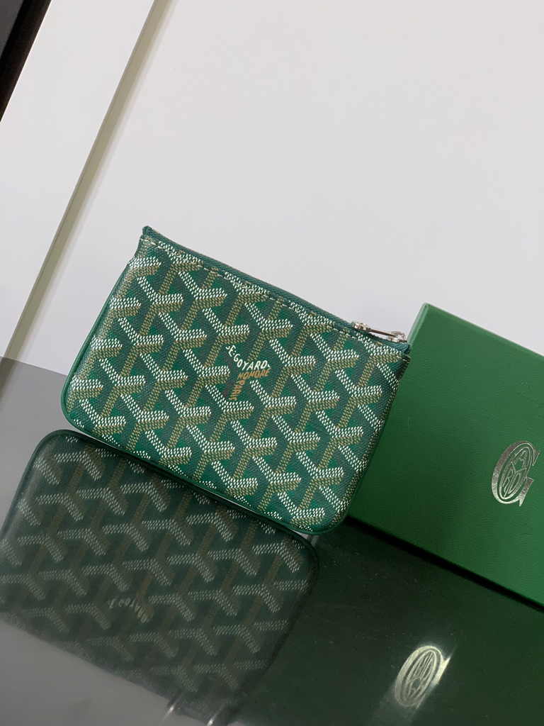 Goyard Sénat Nano Key Pouch 1061XS Green Goyardine Canvas