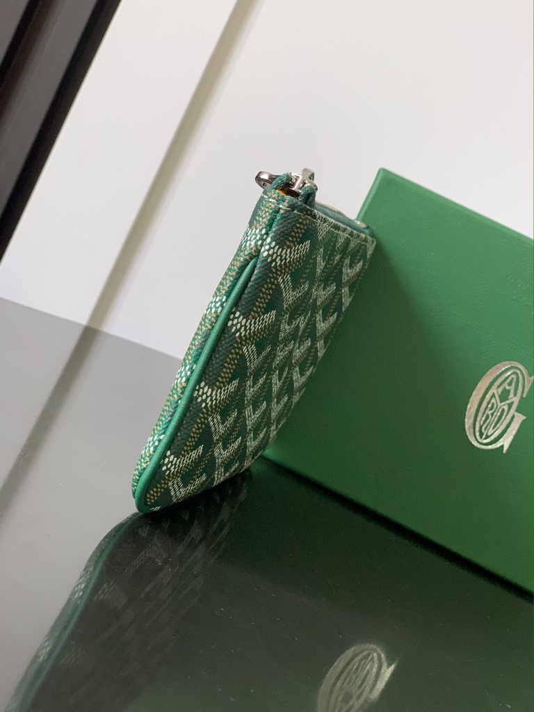 Goyard Sénat Nano Key Pouch 1061XS Green Goyardine Canvas