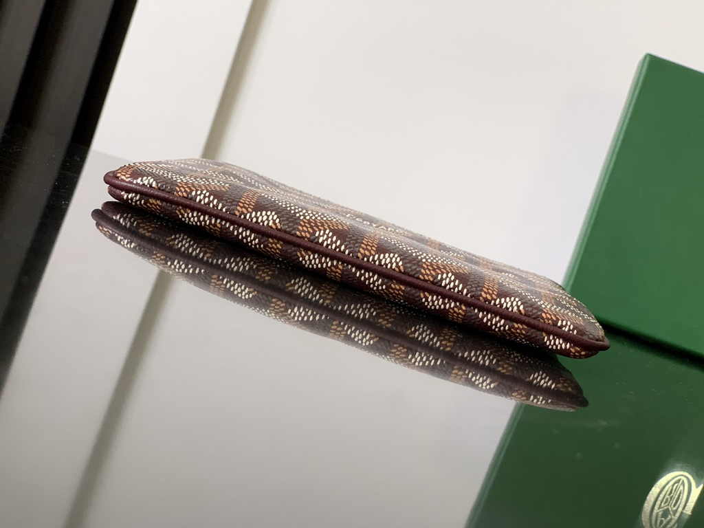 Goyard Sénat Nano Key Pouch 1061XS Wine Red Goyardine Canvas