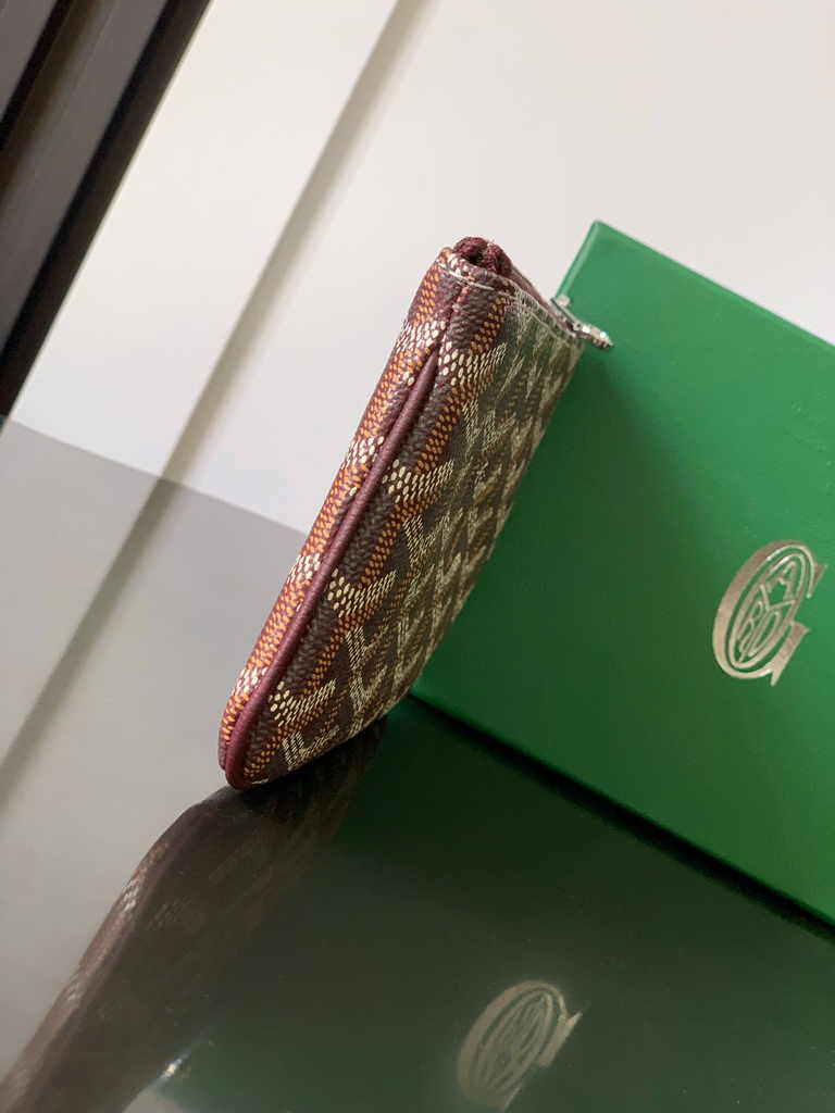 Goyard Sénat Nano Key Pouch 1061XS Wine Red Goyardine Canvas