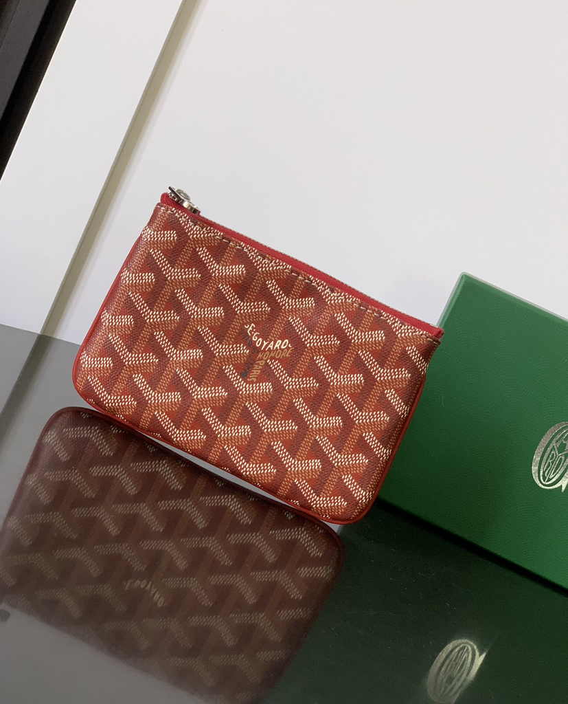 Goyard Sénat Nano Key Pouch 1061XS Red Goyardine Canvas