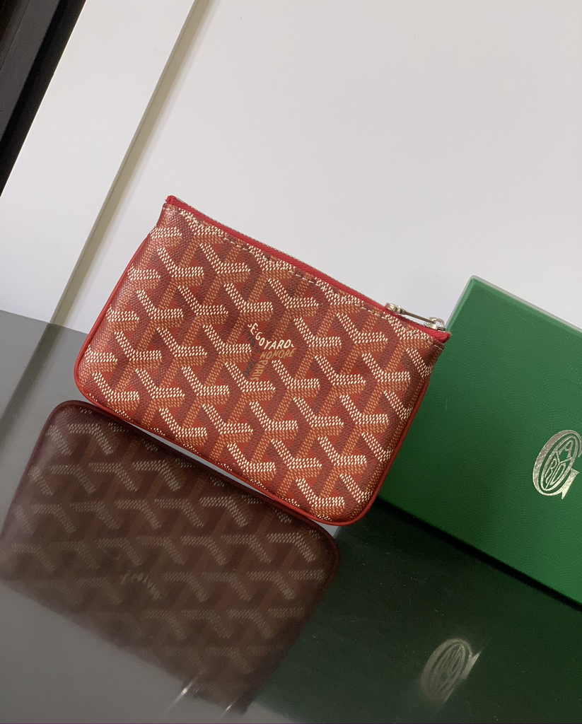 Goyard Sénat Nano Key Pouch 1061XS Red Goyardine Canvas