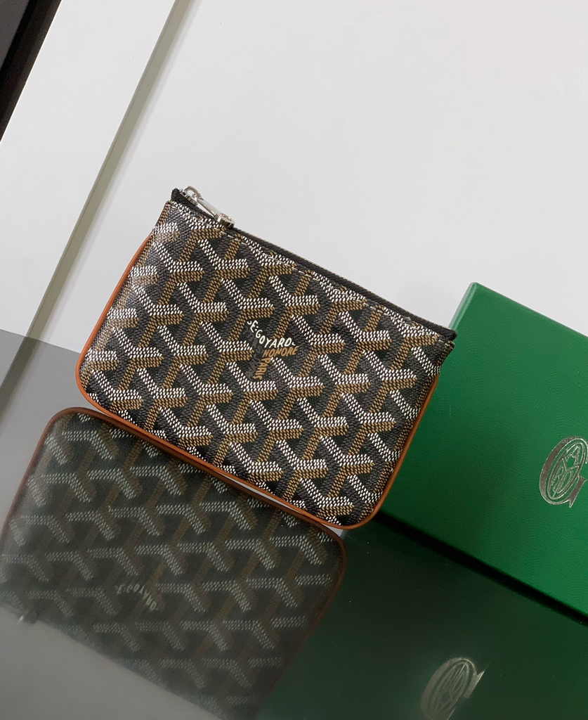 Goyard Sénat Nano Key Pouch 1061XS Brown Goyardine Canvas