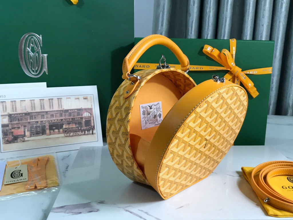 Goyard The Alto Hatbox Trunk Bag GY020381 Yellow
