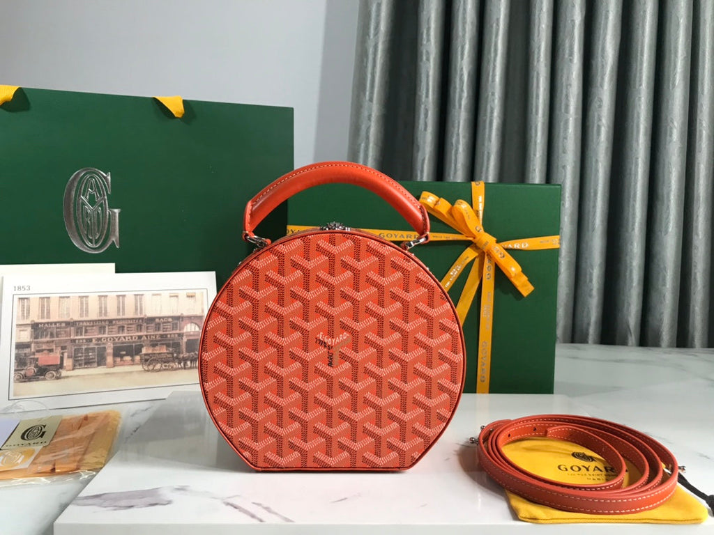 Goyard The Alto Hatbox Trunk Bag GY020381 Orange